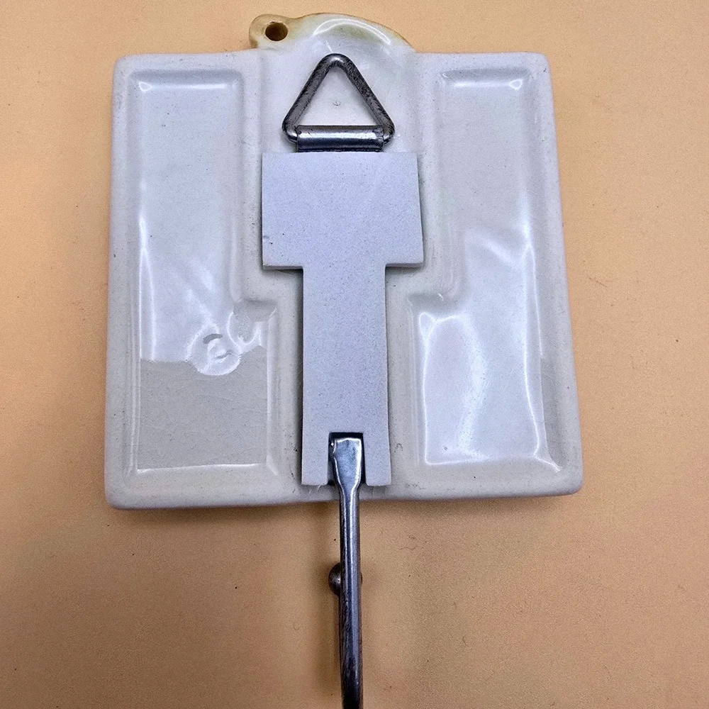 Ceramic Coffee Scoop and Wall‎ Hook Set Grab Life By The Bean Sage Green Cream